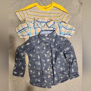 3 wonder nation 3T boys shirts, 1 long sleeve, 2 short sleeve